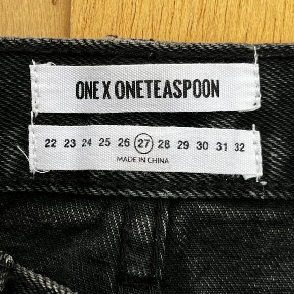 ONE X ONE TEASPOON DENIM SHORTS WOMEN’S sz 27 Button Fly High Rise Cuffed - Picture 7 of 11